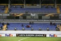 View of the grandstand in UEFA Europa League game between Qabala Royalty Free Stock Photo