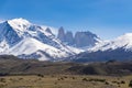 Granite towers at Torres del Paine national park of Chile Royalty Free Stock Photo