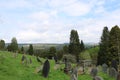 View from the grave yard of Saint Gwynno Church Wales Royalty Free Stock Photo