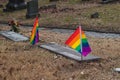 View of graves of LGBT couple