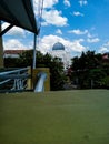 View of the gray dome mosque in the village of pity, Bantul city, Yogyakarta, taken from a distance