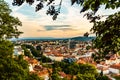 View at Graz city with his famous buildings. Famous tourist destination in Austria Royalty Free Stock Photo