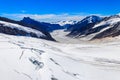 View of Great Aletsch Glacier, largest glacier in the Alps and UNESCO heritage, in Canton of Valais, Switzerland Royalty Free Stock Photo