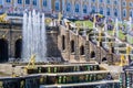 View on Great Cascade Fountain in Peterhof, Russia