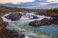 View of the Great Falls of the Potomac River at dusk.Virginia.USA Royalty Free Stock Photo