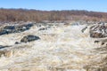 View of Great Falls of the Potomac River from Olmsted Island overlook Royalty Free Stock Photo