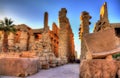 View of the Great Hypostyle Hall in at Karnak Royalty Free Stock Photo