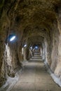 view of the great siege tunnel in gibraltar...IMAGE