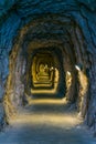 view of the great siege tunnel in gibraltar...IMAGE