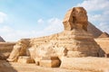 View on the Great Sphinx in Giza, Egypt Royalty Free Stock Photo