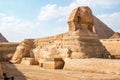 View on the Great Sphinx in Giza, Egypt Royalty Free Stock Photo