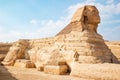 View on the Great Sphinx in Giza, Egypt Royalty Free Stock Photo