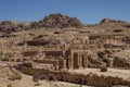 View of The Great Temple and Arched Gate in ancient city Petra, Royalty Free Stock Photo