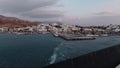 View of of Greek island Andros in slow motion