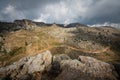 View of Greek mountains in Crete. Royalty Free Stock Photo