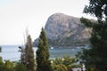 View of Green Bay and Mount Koba-Kaya in Novy Svet Royalty Free Stock Photo