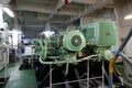 View on green color steering gear motors, the equipment,