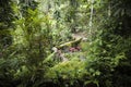 Green garden at Goa Gajah Elephant Cave Temple near Ubud, Bali, Indonesia Royalty Free Stock Photo