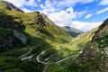 View on a green valley in the swiss Alps Royalty Free Stock Photo