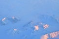 View of Greenland from Jet Plain Window in Winter Nature cold ice Mountains Royalty Free Stock Photo