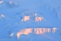 View of Greenland from Jet Plain Window in Winter Nature cold ice Mountains Royalty Free Stock Photo