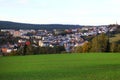 View of Greiz town in Thuringia, Germany