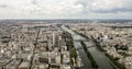 Panorama of Paris in France.