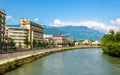 View of Grenoble over the river Isere Royalty Free Stock Photo