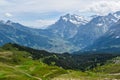 View of Grindelwald, Grosse Scheidegg, and Wetterhorn from Mannlichen