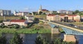 View of Grodno with bridge over Neman river