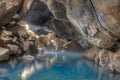 View of Grotagja cave on Iceland Royalty Free Stock Photo