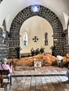 A view of the inside of the Church of Mensa Christi