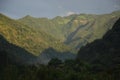 The view of the group of mountains in Asia