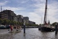 View of group of people taking a canal cruise