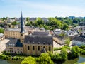 View on the Grund district of Luxembourg City Royalty Free Stock Photo