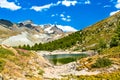 Grunsee lake near Zermatt in Switzerland