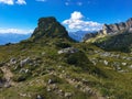 View of Gschoellkopf mountain peak at Rofan, Brandenberg Alpine Royalty Free Stock Photo