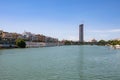 View of Guadalquivir River and Triana Bridge in Seville