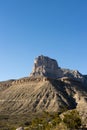 View of the Guadalupe Mountains and El Capitan from highway 62 Royalty Free Stock Photo