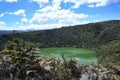 A view of the Guatavita lake in the national park of the same name. Cordillera Oriental of the Colombian Andes in Sesquile,