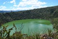 A view of the Guatavita lake in the national park of the same name. Cordillera Oriental of the Colombian Andes in Sesquile,
