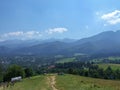 View from Gubalowka hill in Zakopane in Poland