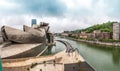 View of Guggenheim Museum in Bilbao, Spain, Europe. Royalty Free Stock Photo