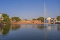 View of Gulab Sagar lake with the fountain in Jodhpur, Rajasthan, India