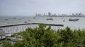 View of the Gulf of Siam and the city of Pattaya.Thailand - September 07, 2019