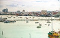 View of the Gulf of Siam and the city of Pattaya.Thailand - September 07, 2019