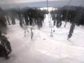 A view of Gulmarg from the cable car ropeway during winter season after the snow fall Royalty Free Stock Photo