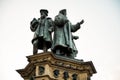 View of Gutenberg-Denkmal in Frankfurt downtown, Germany