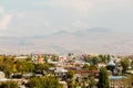 View of Gyumri city against the backdrop of the mountains, Armenia