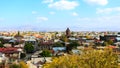 View on Gyumri city, Armenia against the backdrop of the mountains